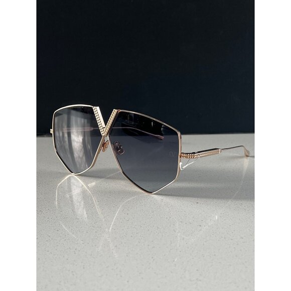 VALENTINO V HEXAGON VLS115 Gold Titanium Gray Mask VLS 115A Rock Stud Sunglasses main image 5